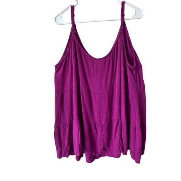 Torrid Tank Top Women’s Pink Tiered Adjustable Straps Size 6X - Picture 2 of 10